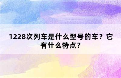 1228次列车是什么型号的车？它有什么特点？