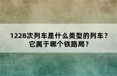 1228次列车是什么类型的列车？它属于哪个铁路局？