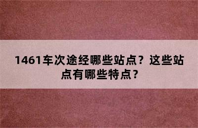 1461车次途经哪些站点？这些站点有哪些特点？