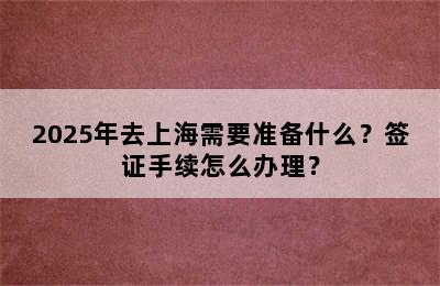 2025年去上海需要准备什么？签证手续怎么办理？