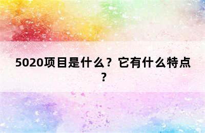 5020项目是什么？它有什么特点？