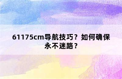 61175cm导航技巧？如何确保永不迷路？
