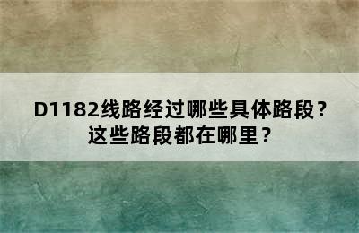 D1182线路经过哪些具体路段？这些路段都在哪里？