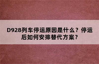 D928列车停运原因是什么？停运后如何安排替代方案？