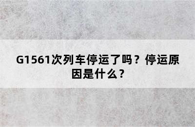 G1561次列车停运了吗？停运原因是什么？