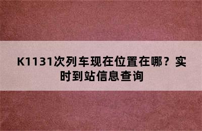 K1131次列车现在位置在哪？实时到站信息查询