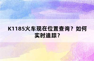 K1185火车现在位置查询？如何实时追踪？