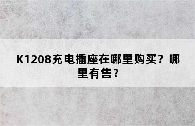 K1208充电插座在哪里购买？哪里有售？