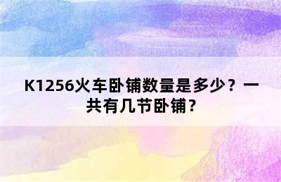 K1256火车卧铺数量是多少？一共有几节卧铺？