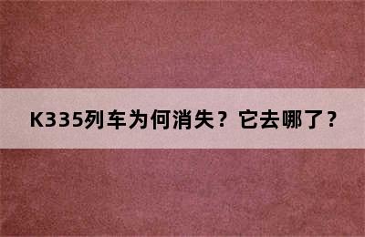 K335列车为何消失？它去哪了？