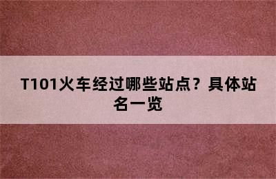 T101火车经过哪些站点？具体站名一览