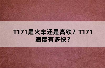 T171是火车还是高铁？T171速度有多快？