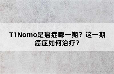 T1Nomo是癌症哪一期？这一期癌症如何治疗？