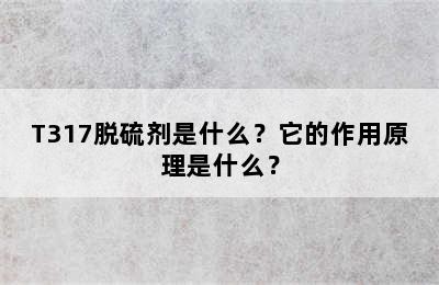 T317脱硫剂是什么？它的作用原理是什么？
