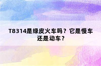 T8314是绿皮火车吗？它是慢车还是动车？