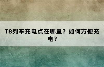 T8列车充电点在哪里？如何方便充电？