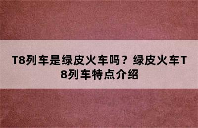 T8列车是绿皮火车吗？绿皮火车T8列车特点介绍