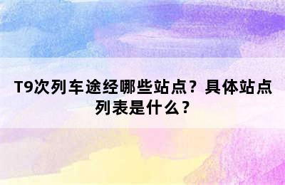 T9次列车途经哪些站点？具体站点列表是什么？