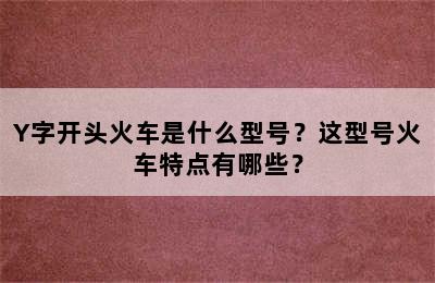 Y字开头火车是什么型号？这型号火车特点有哪些？