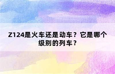 Z124是火车还是动车？它是哪个级别的列车？