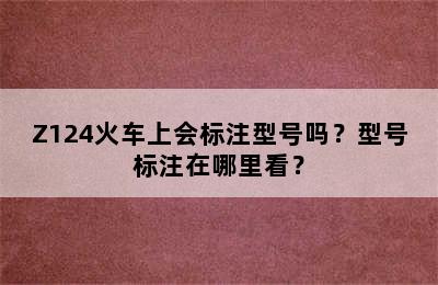 Z124火车上会标注型号吗？型号标注在哪里看？