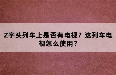 Z字头列车上是否有电视？这列车电视怎么使用？