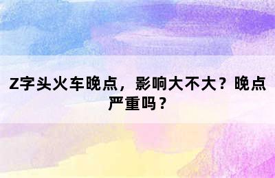 Z字头火车晚点，影响大不大？晚点严重吗？
