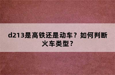 d213是高铁还是动车？如何判断火车类型？