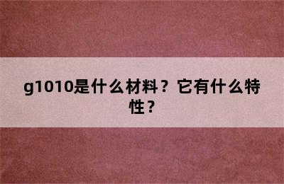 g1010是什么材料？它有什么特性？