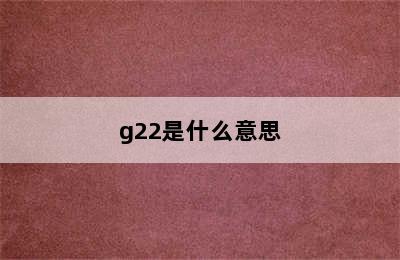 g22是什么意思