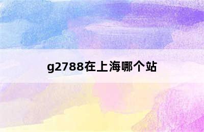 g2788在上海哪个站