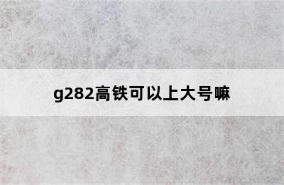 g282高铁可以上大号嘛