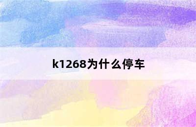 k1268为什么停车