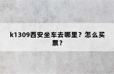 k1309西安坐车去哪里？怎么买票？