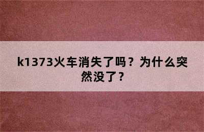 k1373火车消失了吗？为什么突然没了？