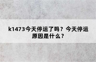 k1473今天停运了吗？今天停运原因是什么？