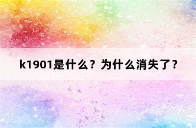k1901是什么？为什么消失了？
