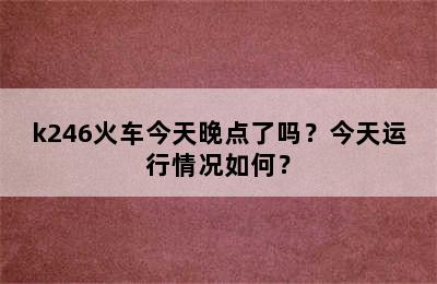 k246火车今天晚点了吗？今天运行情况如何？