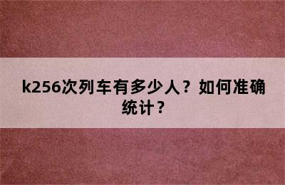 k256次列车有多少人？如何准确统计？