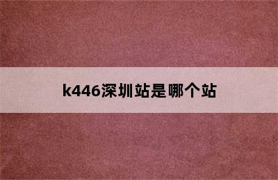 k446深圳站是哪个站