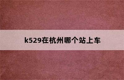 k529在杭州哪个站上车