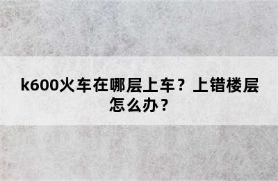 k600火车在哪层上车？上错楼层怎么办？