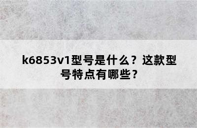 k6853v1型号是什么？这款型号特点有哪些？