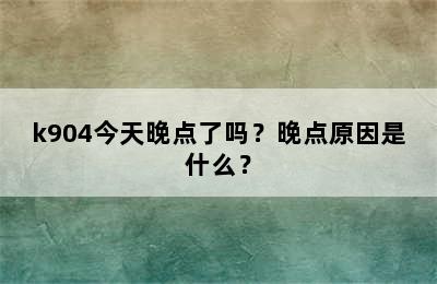 k904今天晚点了吗？晚点原因是什么？