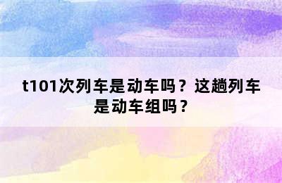 t101次列车是动车吗？这趟列车是动车组吗？