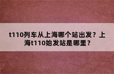 t110列车从上海哪个站出发？上海t110始发站是哪里？