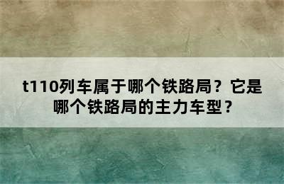 t110列车属于哪个铁路局？它是哪个铁路局的主力车型？