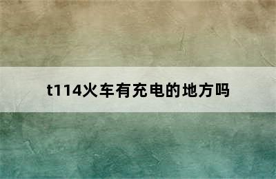 t114火车有充电的地方吗