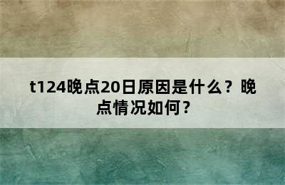 t124晚点20日原因是什么？晚点情况如何？