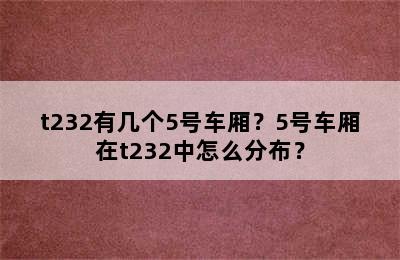 t232有几个5号车厢？5号车厢在t232中怎么分布？